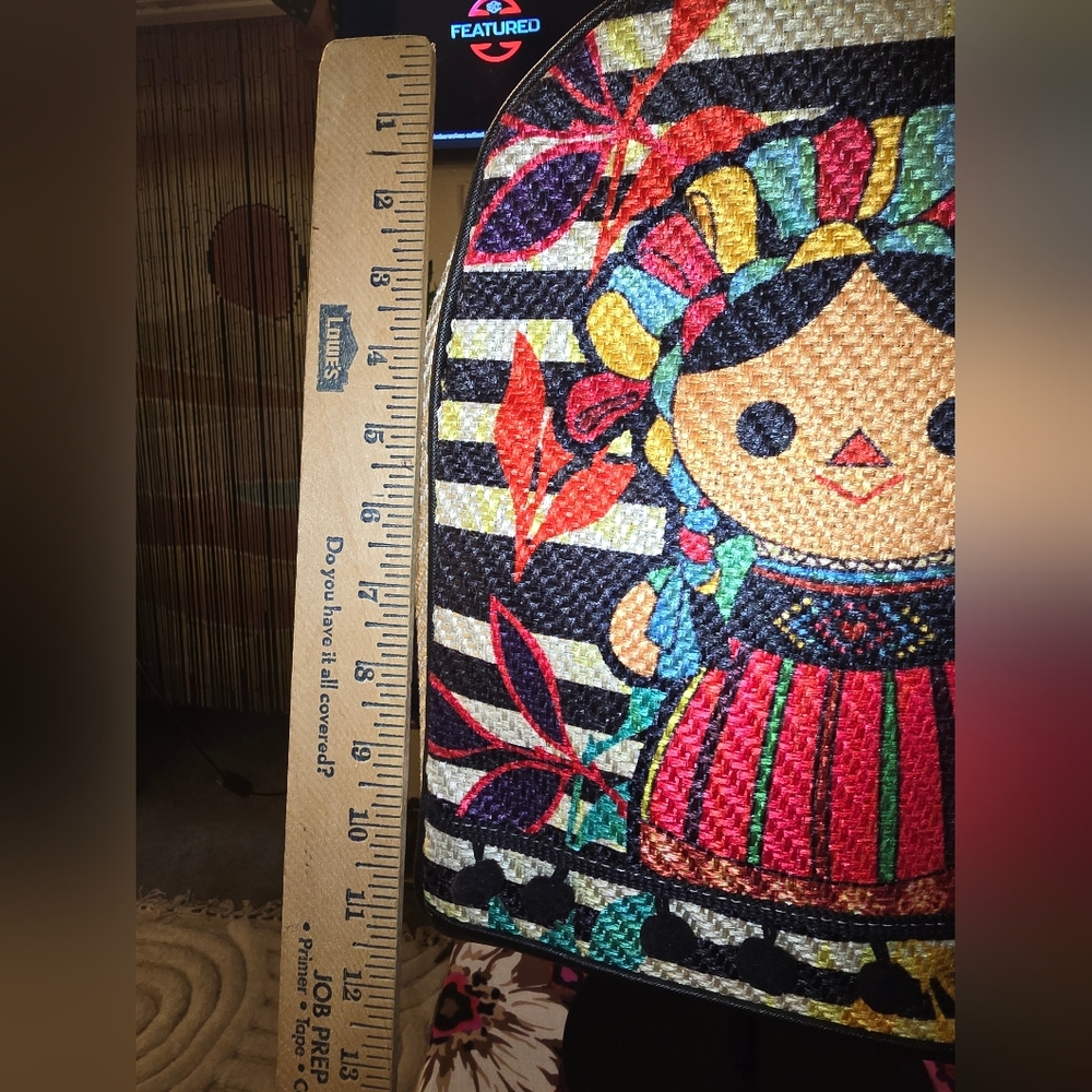 Colorful Embroidered Backpack/Crossbody - Picture 8 of 11